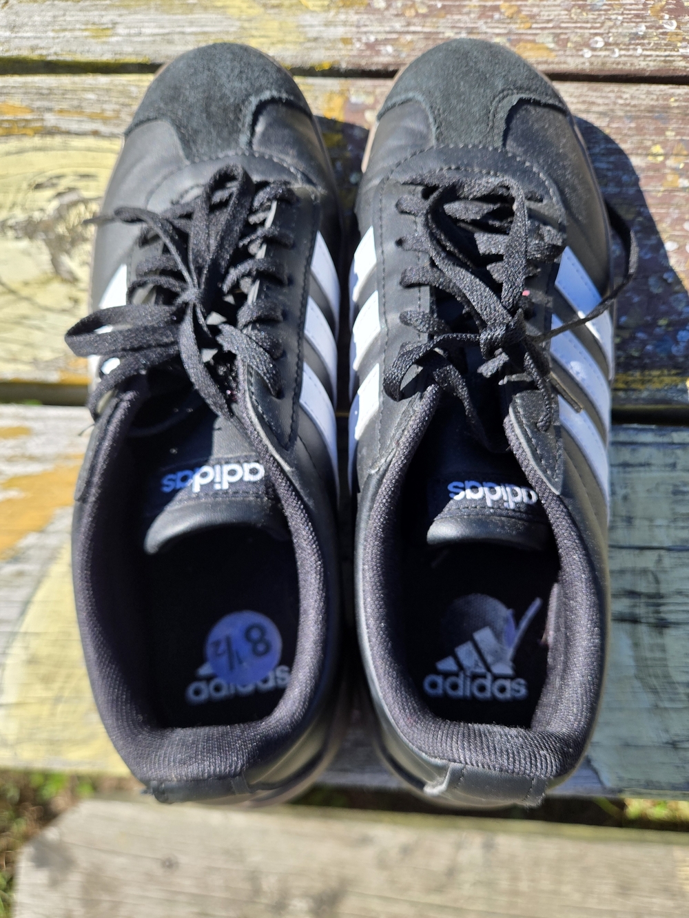 adidas Black Sneakers with White Stripes